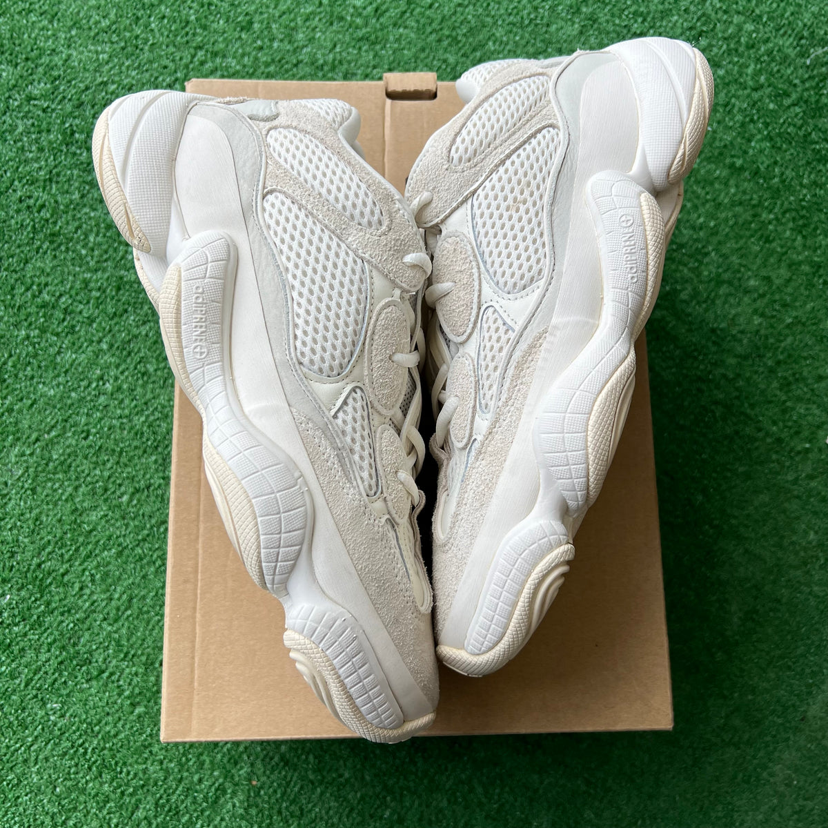 on feet salt yeezy 500s
