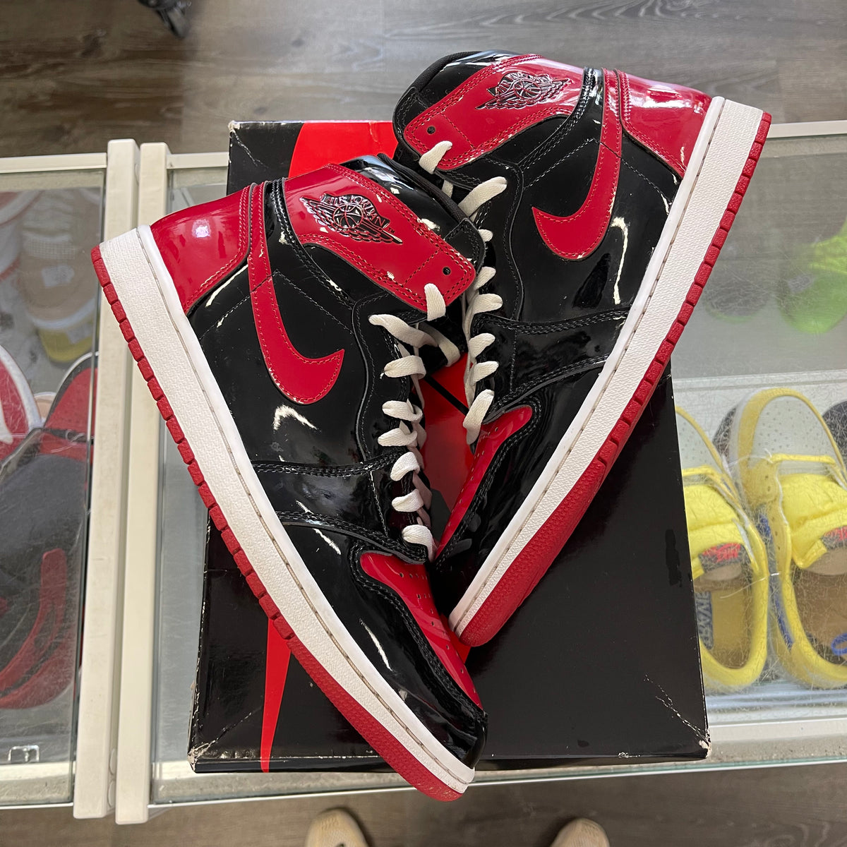 R*様 NIKE AIR JORDAN 1 bred patent us10 Air Jordan 1 Retro High OG 'Patent Bred' | eBay