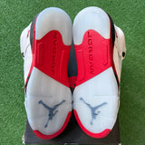 Jordan Black Tongue Fire Red 5s Size 7Y