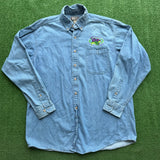 Vintage Buffalo Wings Denim Button Up Size L