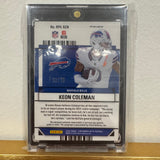 Buffalo Bills Keon Coleman Autographed Numbered Jersey Patch Card