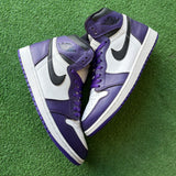 Jordan Court Purple 1s Size 11.5