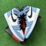 Jordan University Blue Black 1s Size 12