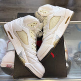 Jordan Metallic White 5s Size 11.5