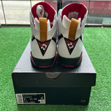 Jordan White Cardinal 7s Size 7Y