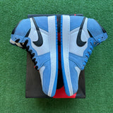 Jordan University Blue Black 1s Size 6Y