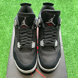 Jordan Black Canvas 4s Size 9.5