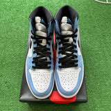 Jordan University Blue Black 1s Size 12