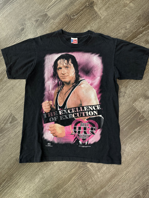 Vintage WWF Bret The Hitman Hart Tee Size L