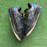 Jordan Off White Black Blue Low 2s Size 10.5