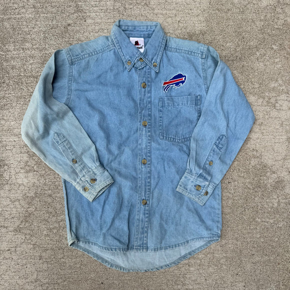 Vintage Buffalo Bills Denim Shirt Size Toddler Size M-5/6