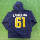 Vintage Buffalo Sabres Afinogenov Hoodie Size L