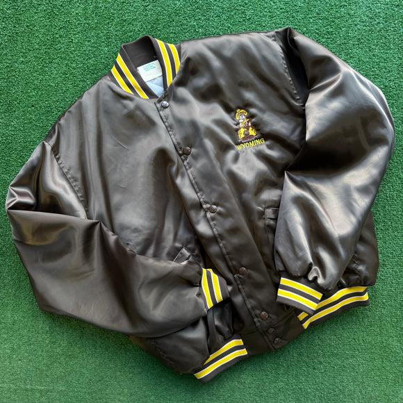 Vintage Wyoming Satin Jacket Size L Buffalo