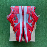 Nike Off White University Red Low Dunk Size 10.5