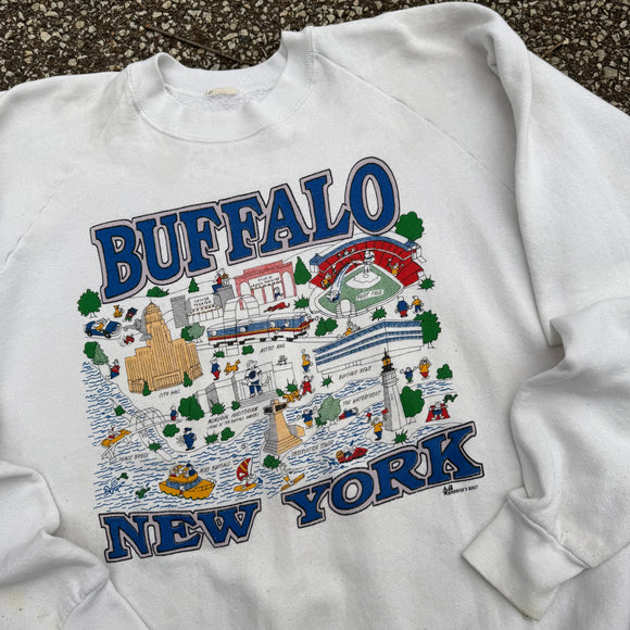 Vintage Buffalo Landmarks Crewneck Size L