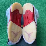 Jordan White Pink Red 5s Size 6Y