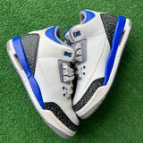 Jordan Racer Blue 3s Size 5.5Y