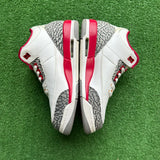 Jordan Cardinal Red 3s Size 7Y