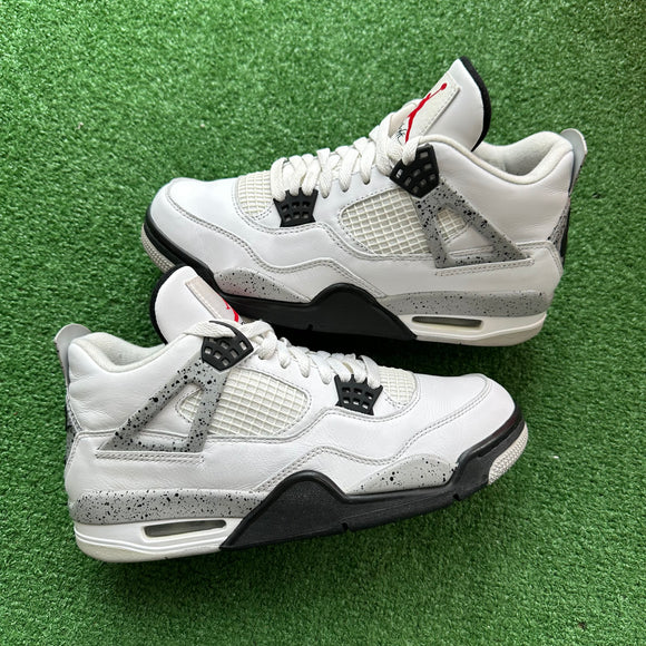 Jordan White Cement 4s Size 8