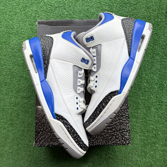 Jordan Racer Blue 3s Size 10