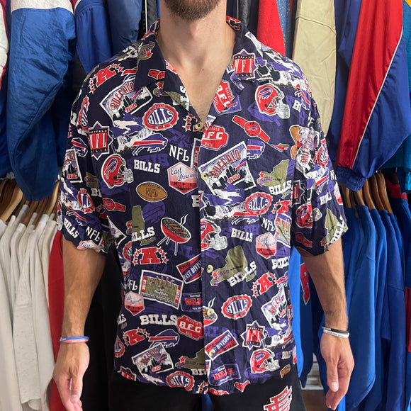 Vintage Buffalo Bills Hawaiian Shirt Size XL
