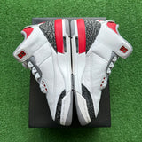 Jordan Fire Red 3s Size 4Y