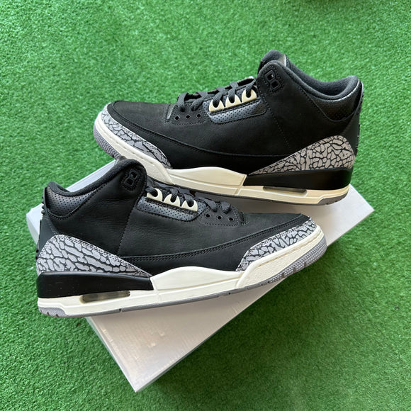 Jordan Off Noir 3s Size 12W/10.5M