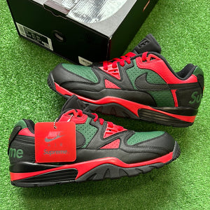 Nike Supreme Black Green Red Low Cross Trainer Size 12