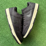 Nike Black Canvas Low Dunks Size 9.5