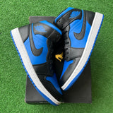 Jordan Black Royal Blue Mid 1s Size 8