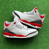 Jordan Fire Red 3s Size 9.5