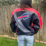 Vintage Buffalo Bills Leather Jacket Size XLT