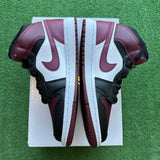 Jordan Dark Beetroot Mid 1s Size 7W/5.5M