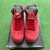 Jordan Red Suede 5s Size 10