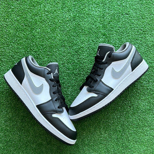 Jordan Black White Grey Low 1s Size 7Y