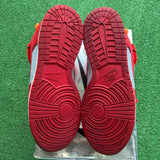 Nike Off White University Red Low Dunks Size 10.5