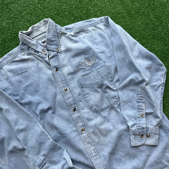 Vintage Ellicottville Denim Shirt Size M