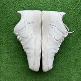 Nike White Low Air Force 1s Size 10