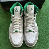 Jordan Grey Green Mid 1s Size 13