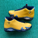 Jordan Yellow Ferrari 14s Size 8