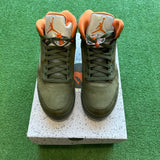 Jordan Olive 5s Size 9