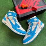 Jordan Off White UNC 1s Size 14