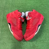 Jordan Red Suede 5s Size 9.5