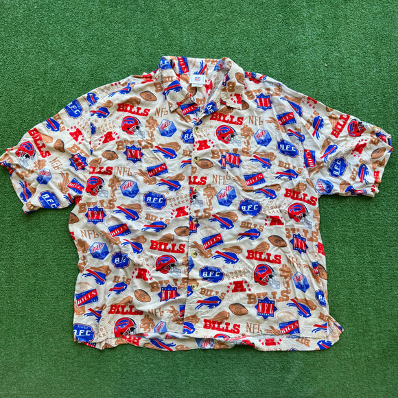 Vintage Buffalo Bills Hawaiian Shirt Size 3XL