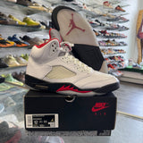 Jordan Reflective Tongue Fire Red 5s Size 12