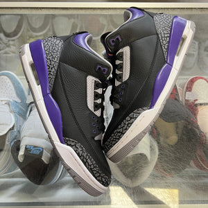 Jordan Black Court Purple 3s Size 9.5