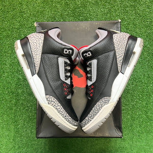 Jordan Black Cement 3s Size 8