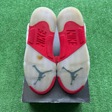 Jordan Black Tongue Fire Red 5s Size 12