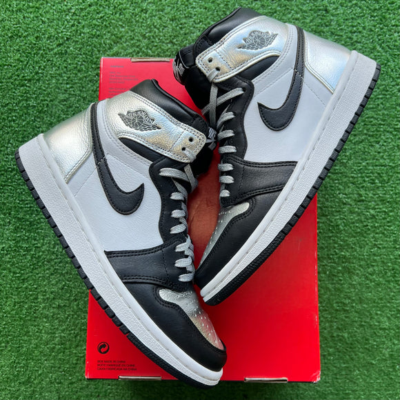 Jordan Silver Toe 1s Size 6W/4.5M