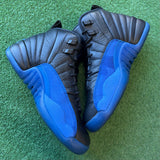 Jordan Black Game Royal 12s Size 5Y